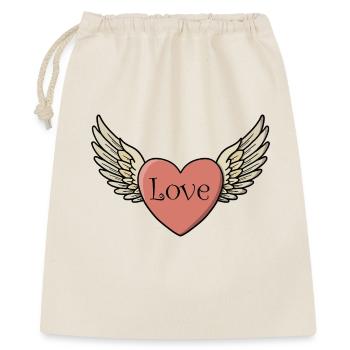 Classic Winged Heart Love Tattoo Style - Gift Bag 40 x 50 cm - nature - Front