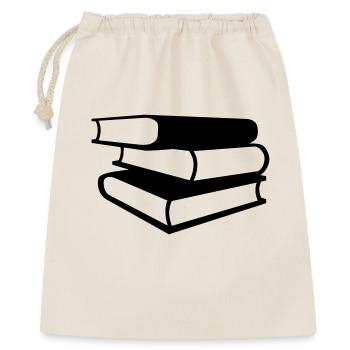 Bücher - Geschenkbeutel aus Baumwolle (40 x 50 cm) - Natur - Vorne