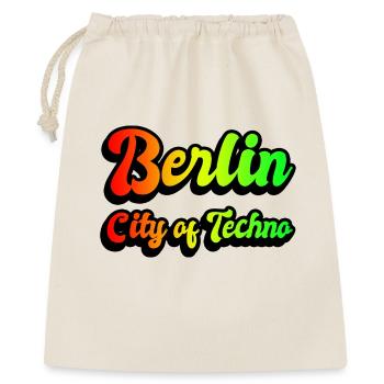 Berlin Stadt des Technos Regenbogen - Geschenkbeutel aus Baumwolle (40 x 50 cm) - Natur - Vorne