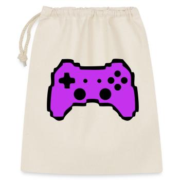 Retro Gamepad Controller Gamer - Geschenkbeutel aus Baumwolle (40 x 50 cm) - Natur - Vorne