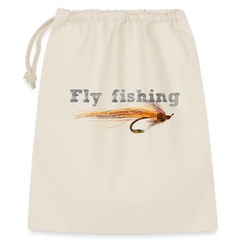 fly fishing hook - Sac cadeau 40 x 50 cm - nature - Devant