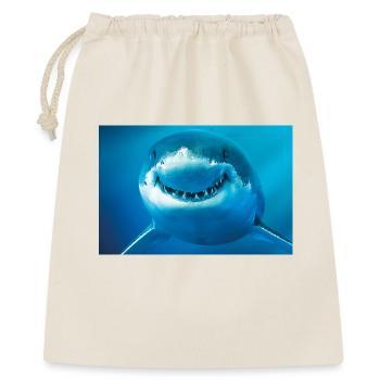 Requin souriant sous l’eau - Sac cadeau 40 x 50 cm - nature - Devant