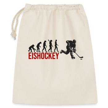 Evolution Eishockey - Geschenkbeutel aus Baumwolle (40 x 50 cm) - Natur - Vorne