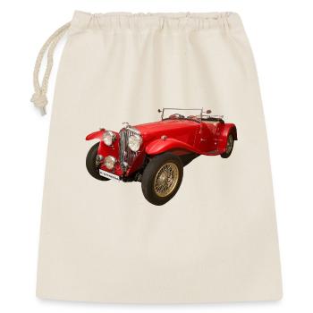 Historisches Auto - Geschenkbeutel aus Baumwolle (40 x 50 cm) - Natur - Vorne