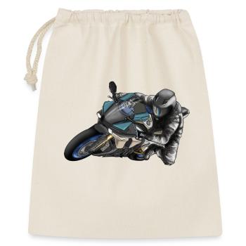Adrenalin Motorrad Racing Design - Geschenkbeutel aus Baumwolle (40 x 50 cm) - Natur - Vorne