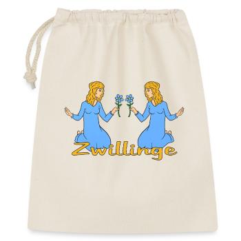 Signe du zodiaque Gémeaux - Sac cadeau 40 x 50 cm - nature - Devant