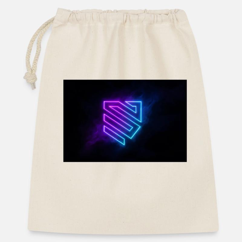 Neon Geometrischer Schild - Geschenkbeutel aus Baumwolle (40 x 50 cm) - Natur