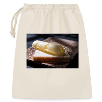 Boucle de fromage sur toast - Sac cadeau 40 x 50 cm - nature - Devant