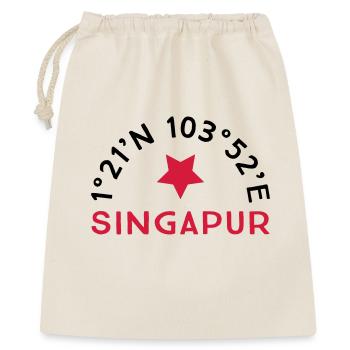 Singapur - Geschenkbeutel aus Baumwolle (40 x 50 cm) - Natur - Vorne