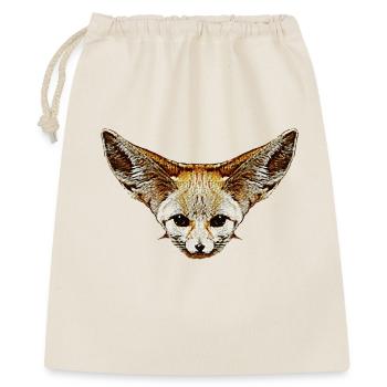 fuchskleidung mädchen, Wüstenfuchs gesicht - Geschenkbeutel aus Baumwolle (40 x 50 cm) - Natur - Vorne