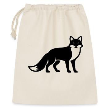 Silhouette d’animal renard - Sac cadeau 40 x 50 cm - nature - Devant
