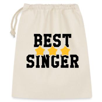 Best Singer - Geschenkbeutel aus Baumwolle (40 x 50 cm) - Natur - Vorne