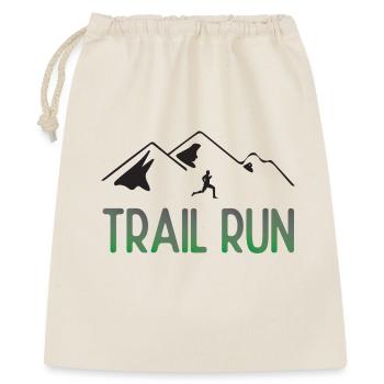 Trailrun - Geschenkbeutel aus Baumwolle (40 x 50 cm) - Natur - Vorne