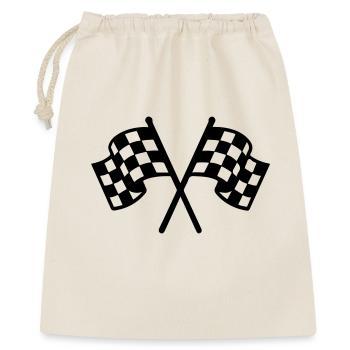 Icône du drapeau de course - Sac cadeau 40 x 50 cm - nature - Devant