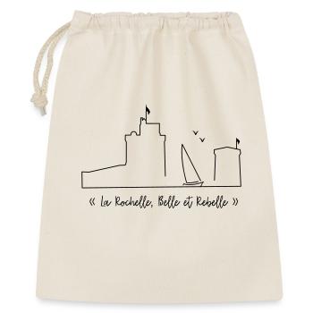 La Rochelle design noir - by Nicolas Poitevin - Sac cadeau 40 x 50 cm - nature - Devant