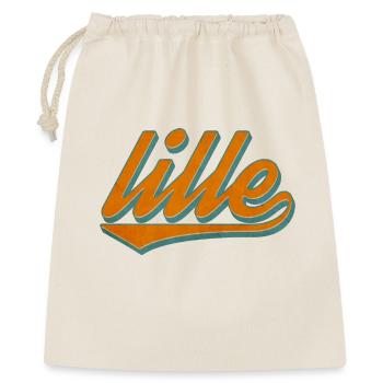 Retro Lille Frankreich - Geschenkbeutel aus Baumwolle (40 x 50 cm) - Natur - Vorne