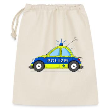 Voiture de police Bleu Jaune - Sac cadeau 40 x 50 cm - nature - Devant