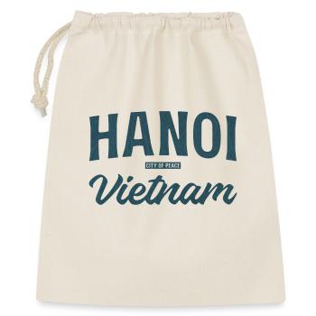 Hanoi Vietnam Vintage Schrift - Geschenkbeutel aus Baumwolle (40 x 50 cm) - Natur - Vorne