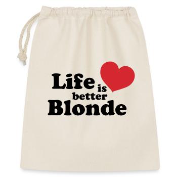 Blonde Life - Geschenkbeutel aus Baumwolle (40 x 50 cm) - Natur - Vorne