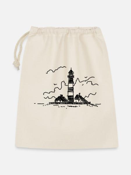 Leuchtturm Westerhever - Geschenkbeutel aus Baumwolle (40 x 50 cm) - Natur