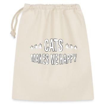 Cats make me happy - Gift Bag 40 x 50 cm - nature - Front