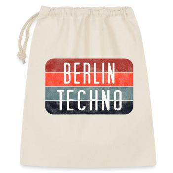 Berlin Techno Text - Geschenkbeutel aus Baumwolle (40 x 50 cm) - Natur - Vorne