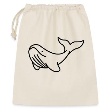 Majestätischer Wal – Ozean & Tierschutz Design - Geschenkbeutel aus Baumwolle (40 x 50 cm) - Natur - Vorne