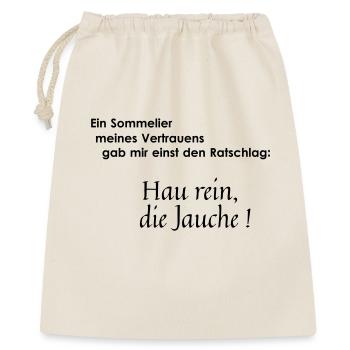 Sommelier - Geschenkbeutel aus Baumwolle (40 x 50 cm) - Natur - Vorne