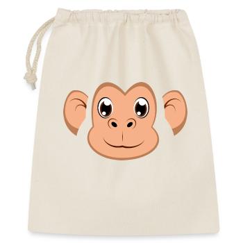Cute Cartoon Monkey Face Happy Chimp Costume - Gift Bag 40 x 50 cm - nature - Front