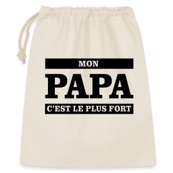 Mon papa c'est le plus fort  - Sac cadeau 40 x 50 cm - nature - Devant