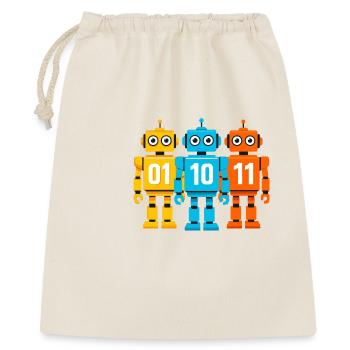 Robot 01 10 11 – Binary Sci-Fi Design - Gift Bag 40 x 50 cm - nature - Front