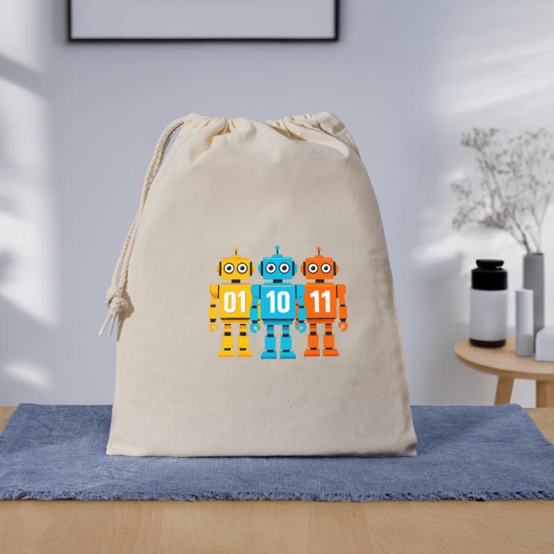 Robot 01 10 11 – Binary Sci-Fi Design Gift Bag 40 x 50 cm