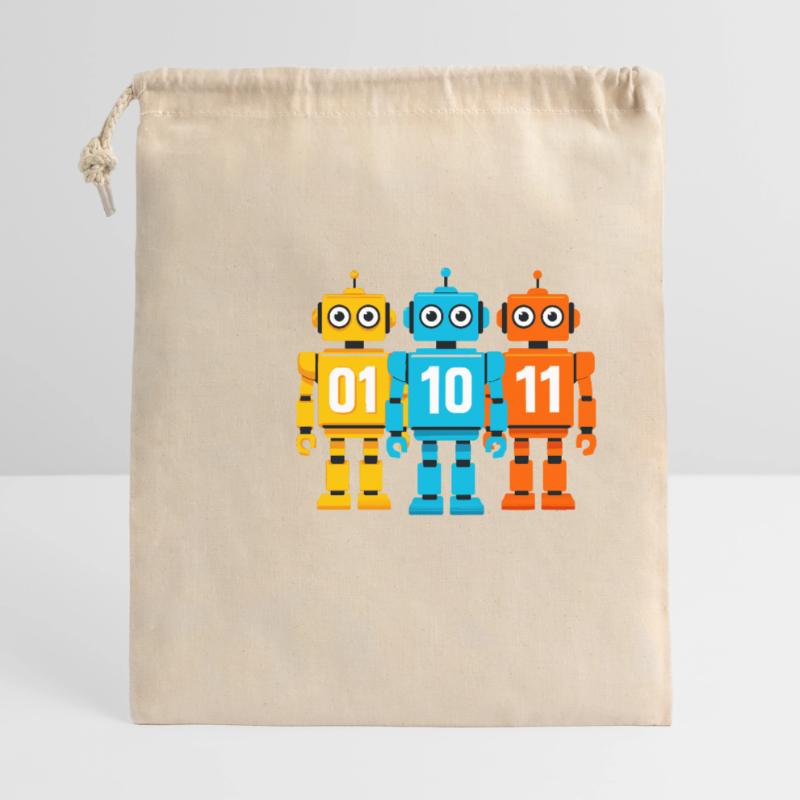 Robot 01 10 11 – Binary Sci-Fi Design Gift Bag 40 x 50 cm