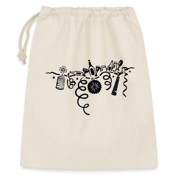 Silvester, Party, Karneval, New Years Eve - Geschenkbeutel aus Baumwolle (40 x 50 cm) - Natur - Vorne