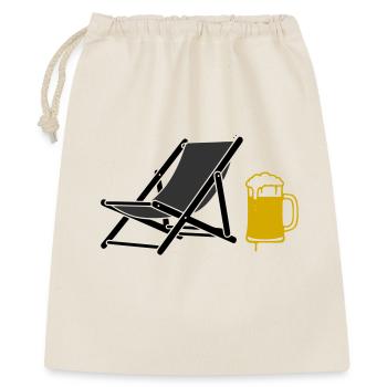 Vecteur couleur bière chaise de plage - Sac cadeau 40 x 50 cm - nature - Devant