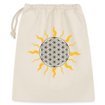 La fleur de la vie avec le soleil - Sac cadeau 40 x 50 cm - nature - Devant