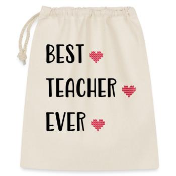 Enseignant - Sac cadeau 40 x 50 cm - nature - Devant