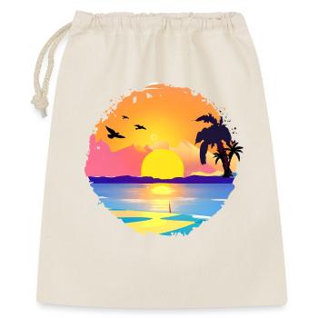 Summer Sunset Beach Watercolor - Gift Bag 40 x 50 cm - nature - Front