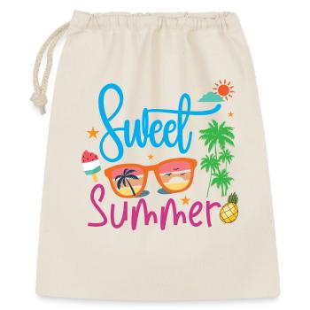 Süßer Sommer - Geschenkbeutel aus Baumwolle (40 x 50 cm) - Natur - Vorne