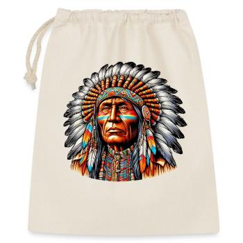 Amérindien Peau rouge d’Amérique - Sac cadeau 40 x 50 cm - nature - Devant