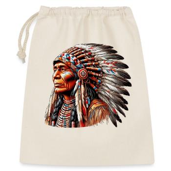 Amérindien Peau rouge d’Amérique - Sac cadeau 40 x 50 cm - nature - Devant