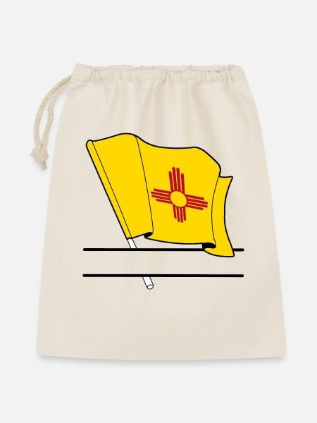 Flagge New Mexico Textbanner - Geschenkbeutel aus Baumwolle (40 x 50 cm) - Natur