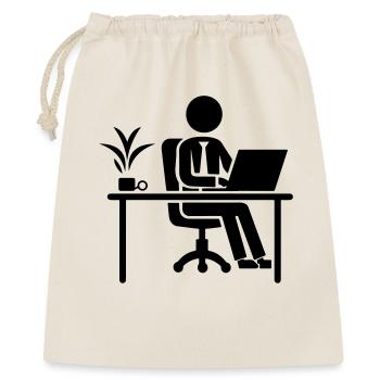 Travailleur Bureau d’emploi informatique - Sac cadeau 40 x 50 cm - nature - Devant