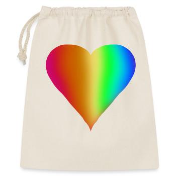 Le cœur arc-en-ciel - Sac cadeau 40 x 50 cm - nature - Devant