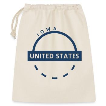 Iowa Vereinigte Staaten Arc-Abzeichen - Geschenkbeutel aus Baumwolle (40 x 50 cm) - Natur - Vorne