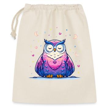 Amour de la chouette au clair de lune - Sac cadeau 40 x 50 cm - nature - Devant