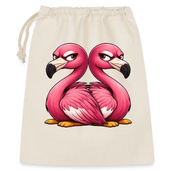 Cute Flamingo Cartoon Friendship Twins Fun - Gift Bag 40 x 50 cm - nature - Front