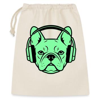 Frenchie Headphones Gamer Dog - Gift Bag 40 x 50 cm - nature - Front