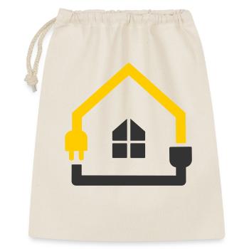 Elektriker Haus Steckdose Smart Home - Geschenkbeutel aus Baumwolle (40 x 50 cm) - Natur - Vorne