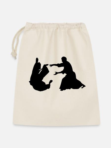 Aikido-Wurf - Geschenkbeutel aus Baumwolle (40 x 50 cm) - Natur